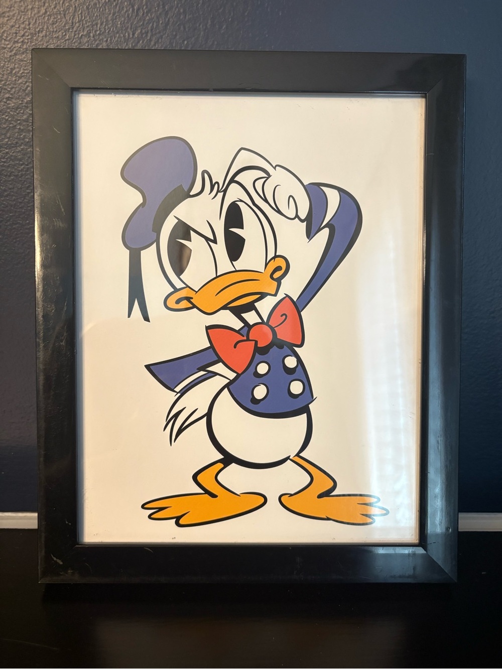Donald Duck Wall Art Print - Blue, Red, Yellow Illustration